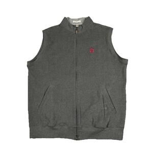 Peter Millar Indiana University NCAA full Zip Up Cotton Vest Gray Men’s Large